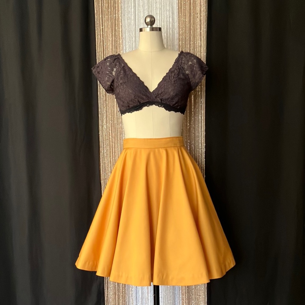 Elegant Mustard Skirt